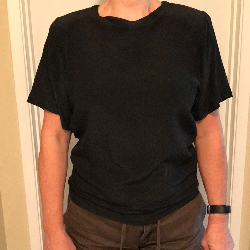Black silk blouse